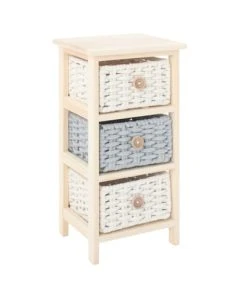 Mobili Rebecca Table De Chevet Avec 3 Tiroirs En Bois De Pin, Coton Gris Et Beige 13 Mobili Rebecca Table De Chevet Avec 3 Tiroirs En Bois De Pin, Coton Gris Et Beige -Boutique Maisons du Monde table de chevet avec 3 tiroirs en bois de pin coton gris et beige 5
