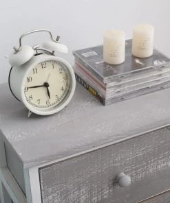Mobili Rebecca Table De Chevet Avec 3 Tiroirs En Bois Gris Et Blanc -Boutique Maisons du Monde table de chevet avec 3 tiroirs en bois gris et blanc 3