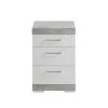 CALICOSY Table De Chevet Avec 3 Tiroirs H64cm - Bristol - Gris Béton 1 CALICOSY Table De Chevet Avec 3 Tiroirs H64cm - Bristol - Gris Béton -Boutique Maisons du Monde table de chevet avec 3 tiroirs h64cm bristol gris beton