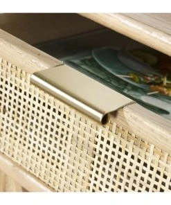 Casame Table De Chevet Avec Cannage, Plaquée Frêne H71cm - Beige -Boutique Maisons du Monde table de chevet avec cannage plaquee frene h71cm beige 4