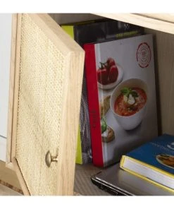 Casame Table De Chevet Avec Cannage, Plaquée Frêne H71cm - Beige -Boutique Maisons du Monde table de chevet avec cannage plaquee frene h71cm beige 5