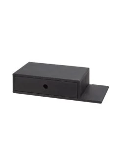 WOODEK Table De Chevet Avec étagère à Droite En Hêtre Noir -Boutique Maisons du Monde table de chevet avec etagere a droite en hetre noir 3