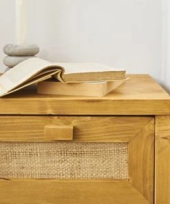 Hannun Table De Chevet Avec Etagère En épicéa Stratifié Couleur Beige -Boutique Maisons du Monde table de chevet avec etagere en epicea stratifie couleur beige 4