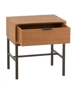 Meubles & Design Table De Chevet Avec Tiroir En Bois Et Métal -Boutique Maisons du Monde table de chevet avec tiroir en bois et metal 3