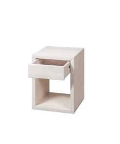 WOODEK Table De Chevet Avec Tiroir En Bouleau Blanc -Boutique Maisons du Monde table de chevet avec tiroir en bouleau blanc 3