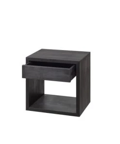WOODEK Table De Chevet Avec Tiroir En Hêtre Noir -Boutique Maisons du Monde table de chevet avec tiroir en hetre noir 8