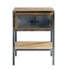 Maisons Du Monde Table De Chevet Avec Tiroir En Métal Noire L 45 Cm