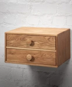 WOODEK Table De Chevet Avec Tiroirs En Chêne Massif Huilé -Boutique Maisons du Monde table de chevet avec tiroirs en chene massif huile 2