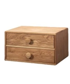 WOODEK Table De Chevet Avec Tiroirs En Chêne Massif Huilé