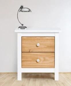HOMN Table De Chevet Blanc 2 Tiroirs, Fabriqué En Bois De Pin Massif 9 HOMN Table De Chevet Blanc 2 Tiroirs, Fabriqué En Bois De Pin Massif -Boutique Maisons du Monde table de chevet blanc 2 tiroirs fabrique en bois de pin massif 1