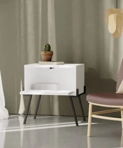 Decortie Table De Chevet Blanc -Boutique Maisons du Monde table de chevet blanc 6