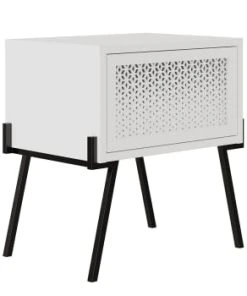 Decortie Table De Chevet Blanc -Boutique Maisons du Monde table de chevet blanc naive