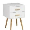 Beliani Table De Chevet Blanche 40 Cm -Boutique Maisons du Monde table de chevet blanche 40 cm