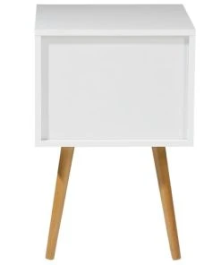 Beliani Table De Chevet Blanche 40 Cm -Boutique Maisons du Monde table de chevet blanche 40 cm 4