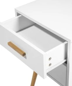 Beliani Table De Chevet Blanche 40 Cm -Boutique Maisons du Monde table de chevet blanche 40 cm 5