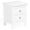 Beliani Table De Chevet Blanche à 2 Tiroirs -Boutique Maisons du Monde table de chevet blanche a 2 tiroirs