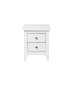 Beliani Table De Chevet Blanche à 2 Tiroirs -Boutique Maisons du Monde table de chevet blanche a 2 tiroirs 2