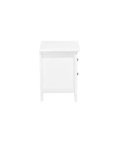 Beliani Table De Chevet Blanche à 2 Tiroirs -Boutique Maisons du Monde table de chevet blanche a 2 tiroirs 4