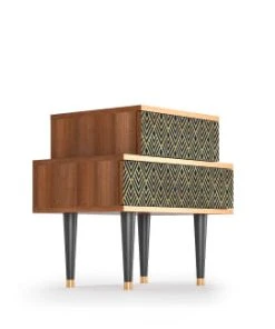 Storyz Table De Chevet Bleu 2 Tiroirs L 58 Cm -Boutique Maisons du Monde table de chevet bleu 2 tiroirs l 58 cm 3