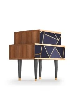 Storyz Table De Chevet Bleu 2 Tiroirs L 58 Cm -Boutique Maisons du Monde table de chevet bleu 2 tiroirs l 58 cm 9