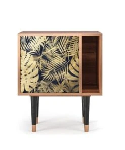 Storyz Table De Chevet Bleu Et Jaune 1 Porte L 58 Cm