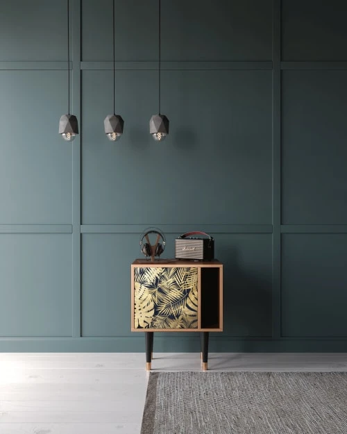 Storyz Table De Chevet Bleu Et Jaune 1 Porte L 58 Cm 4 Storyz Table De Chevet Bleu Et Jaune 1 Porte L 58 Cm – Image 2