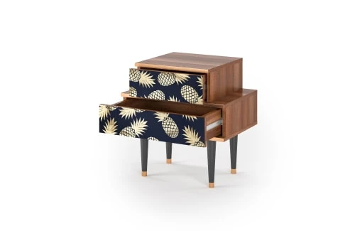 Storyz Table De Chevet Bleu Et Jaune 2 Tiroirs L 58 Cm 8 Storyz Table De Chevet Bleu Et Jaune 2 Tiroirs L 58 Cm – Image 6