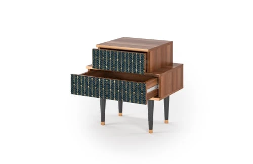 Storyz Table De Chevet Bleu Et Jaune 2 Tiroirs L 58 Cm 8 Storyz Table De Chevet Bleu Et Jaune 2 Tiroirs L 58 Cm – Image 6