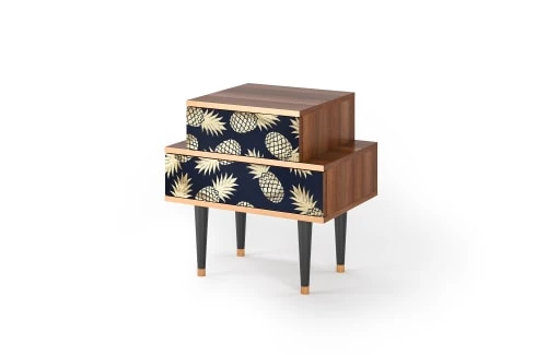 Storyz Table De Chevet Bleu Et Jaune 2 Tiroirs L 58 Cm 5 Storyz Table De Chevet Bleu Et Jaune 2 Tiroirs L 58 Cm – Image 3