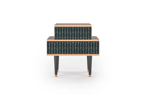 Storyz Table De Chevet Bleu Et Jaune 2 Tiroirs L 58 Cm 3 Storyz Table De Chevet Bleu Et Jaune 2 Tiroirs L 58 Cm