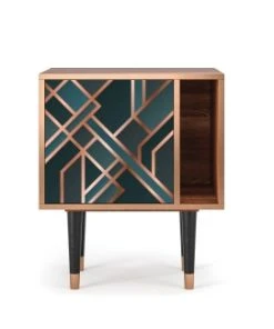 Storyz Table De Chevet Bleu-vert 1 Porte L 58 Cm