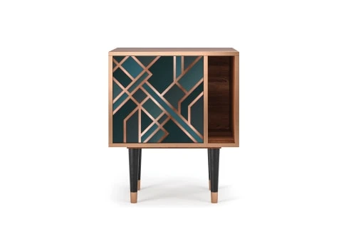 Storyz Table De Chevet Bleu-vert 1 Porte L 58 Cm 3 Storyz Table De Chevet Bleu-vert 1 Porte L 58 Cm