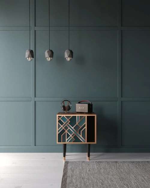 Storyz Table De Chevet Bleu-vert 1 Porte L 58 Cm 4 Storyz Table De Chevet Bleu-vert 1 Porte L 58 Cm – Image 2