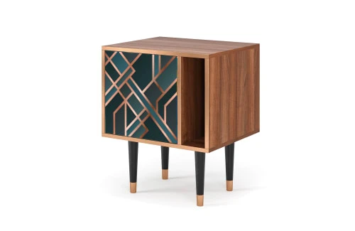 Storyz Table De Chevet Bleu-vert 1 Porte L 58 Cm 5 Storyz Table De Chevet Bleu-vert 1 Porte L 58 Cm – Image 3