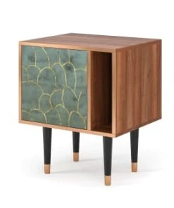 Storyz Table De Chevet Bleu-vert 1 Porte L 58 Cm -Boutique Maisons du Monde table de chevet bleu vert 1 porte l 58 cm 2