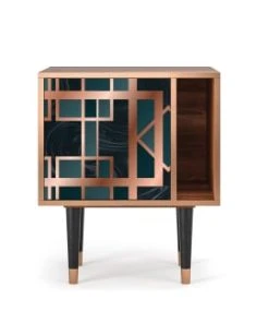 Storyz Table De Chevet Bleu-vert 1 Porte L 58 Cm