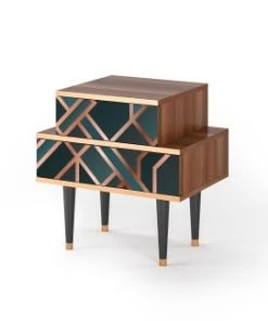 Storyz Table De Chevet Bleu-vert 2 Tiroirs L 58 Cm -Boutique Maisons du Monde table de chevet bleu vert 2 tiroirs l 58 cm 14