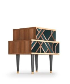 Storyz Table De Chevet Bleu-vert 2 Tiroirs L 58 Cm -Boutique Maisons du Monde table de chevet bleu vert 2 tiroirs l 58 cm 15