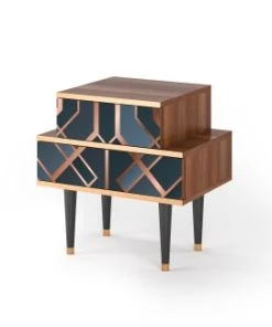 Storyz Table De Chevet Bleu-vert 2 Tiroirs L 58 Cm -Boutique Maisons du Monde table de chevet bleu vert 2 tiroirs l 58 cm 2