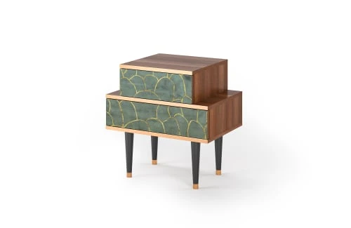 Storyz Table De Chevet Bleu-vert 2 Tiroirs L 58 Cm 5 Storyz Table De Chevet Bleu-vert 2 Tiroirs L 58 Cm – Image 3