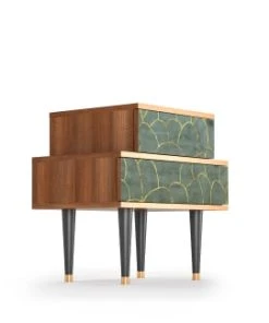 Storyz Table De Chevet Bleu-vert 2 Tiroirs L 58 Cm 11 Storyz Table De Chevet Bleu-vert 2 Tiroirs L 58 Cm -Boutique Maisons du Monde table de chevet bleu vert 2 tiroirs l 58 cm 21