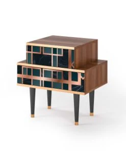 Storyz Table De Chevet Bleu-vert 2 Tiroirs L 58 Cm -Boutique Maisons du Monde table de chevet bleu vert 2 tiroirs l 58 cm 26