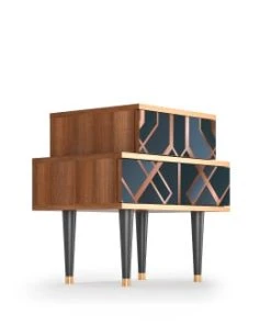 Storyz Table De Chevet Bleu-vert 2 Tiroirs L 58 Cm -Boutique Maisons du Monde table de chevet bleu vert 2 tiroirs l 58 cm 3