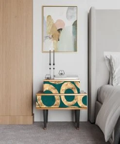 Storyz Table De Chevet Bleu-vert 2 Tiroirs L 58 Cm -Boutique Maisons du Monde table de chevet bleu vert 2 tiroirs l 58 cm 7