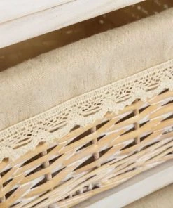 Unimasa Table De Chevet Bois 1 Tiroir + 2 Paniers -Boutique Maisons du Monde table de chevet bois 1 tiroir 2 paniers 3