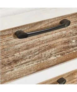 Unimasa Table De Chevet Bois Cérusé Blanc 2 Tiroirs - 40x29x42cm -Boutique Maisons du Monde table de chevet bois ceruse blanc 2 tiroirs 40x29x42cm 4