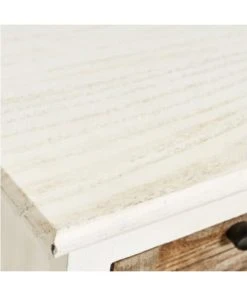 Unimasa Table De Chevet Bois Cérusé Blanc 2 Tiroirs - 40x29x42cm -Boutique Maisons du Monde table de chevet bois ceruse blanc 2 tiroirs 40x29x42cm 5