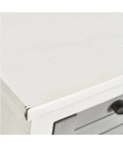 Unimasa Table De Chevet Bois Cérusé Blanc Et Gris 2 Tiroirs - 40x28.5x41.5cm -Boutique Maisons du Monde table de chevet bois ceruse blanc et gris 2 tiroirs 40x28 5x41 5cm 2