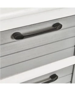 Unimasa Table De Chevet Bois Cérusé Blanc Et Gris 2 Tiroirs - 40x28.5x41.5cm -Boutique Maisons du Monde table de chevet bois ceruse blanc et gris 2 tiroirs 40x28 5x41 5cm 3