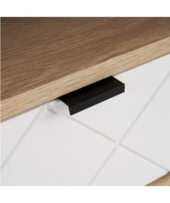 Unimasa Table De Chevet Bois Et Blanc 1 Tiroir Losanges 40x35x49cm -Boutique Maisons du Monde table de chevet bois et blanc 1 tiroir losanges 40x35x49cm 3